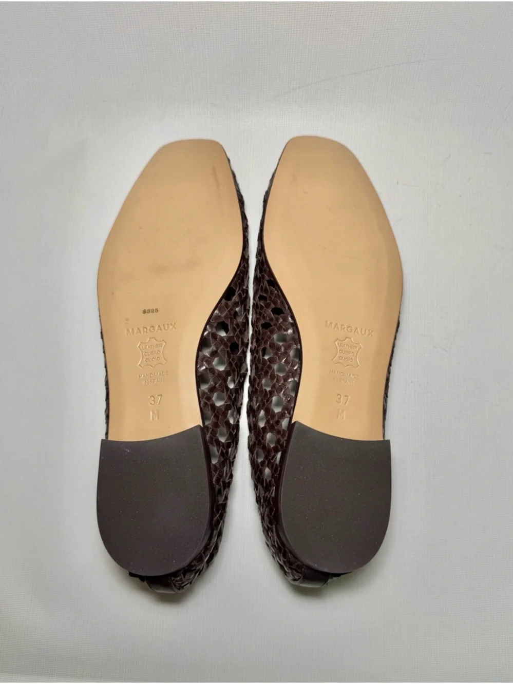 Margaux Woven Paz Brown Leather Flats - Picture 5 of 8